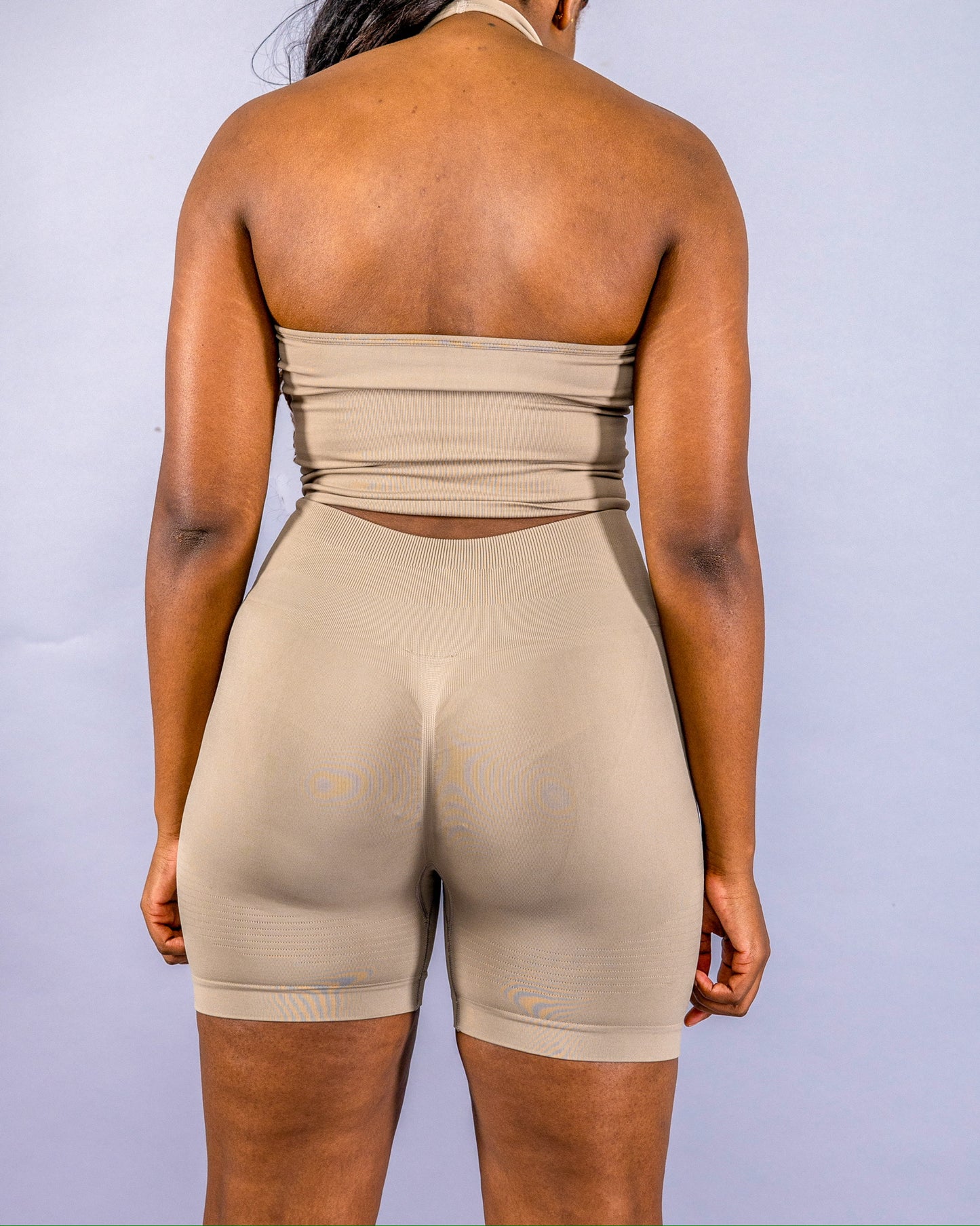 Short Legging, Sports bra and Long Sleeve Top Set