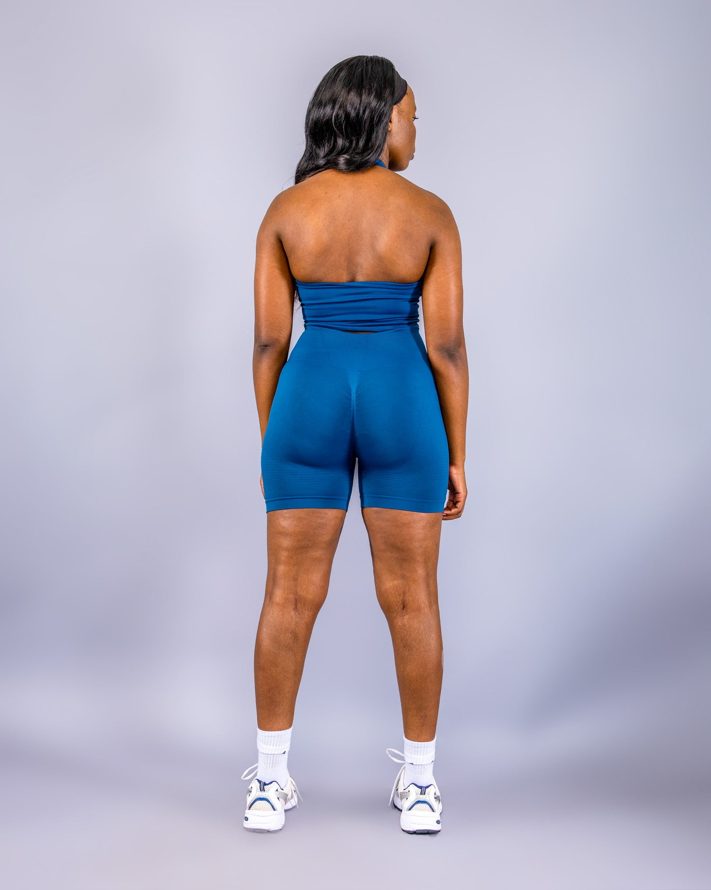 Short Legging, Sports Bra and Long Sleeve Top Set